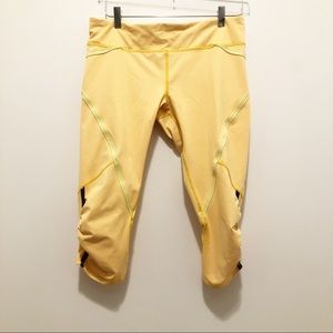 Lululemon Run Pace Yellow Crop Leggings